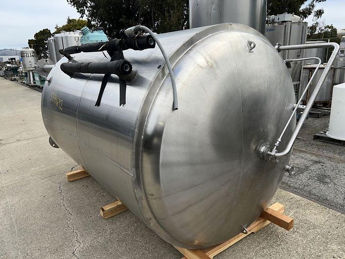Used Tank, 1,550 Gallon, Stainless Steel, Jacket, 50 BBL Brite Tank, #S744692