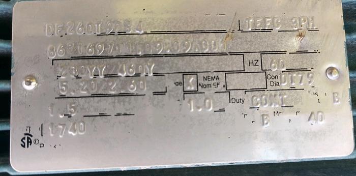 Used Conveyor, Screw, 9.5" x 5'9", S/st, 1.5 HP, 10" In/Out, #C742698