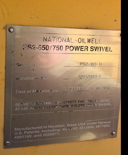 Used National Oilwell PS2-650/750 Top drive