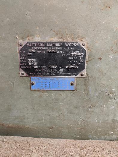 Used Mattison 202 Straight Line Rip Saw