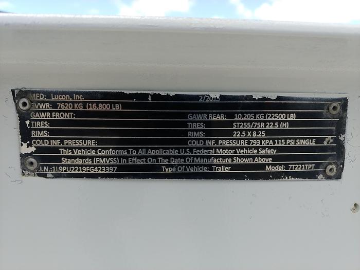 Used 2015 Lucon Extendable SA AB Utility Pole Trailer - 23397