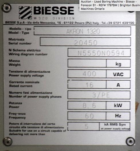 Used 2013 *SOLD* Edgebander - Biesse Akron 1320