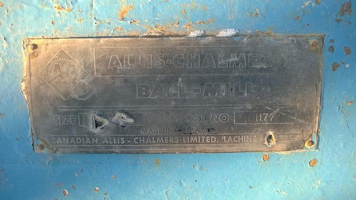Used Mill, Ball, 9' X 12', Allis Chalmers, Wet Grind, 650 HP (2) #D741924