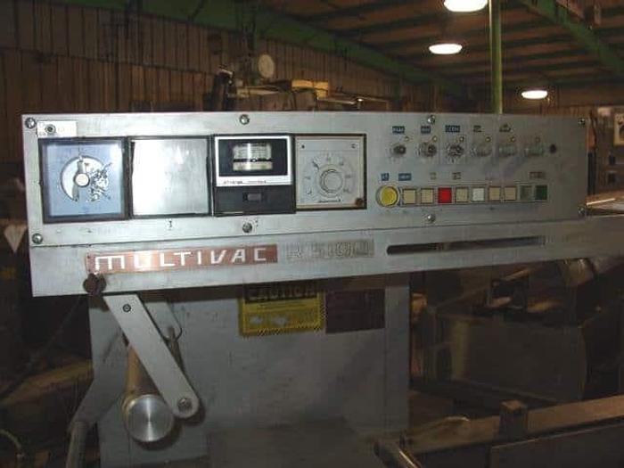 Used Multivac Rollstock Vacuum Packager, Md# R5200, Gas Flush, 420mm Web x 320mm Advance