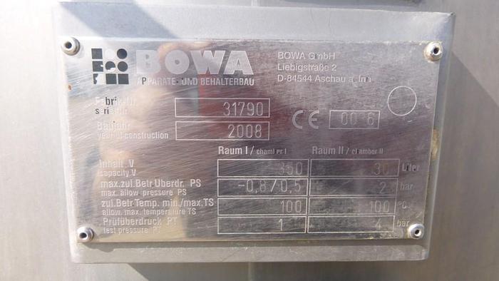 Used Tank, 92 Gallon, S/st, 28" X 30", Jkt, DT/DB, C #S743586