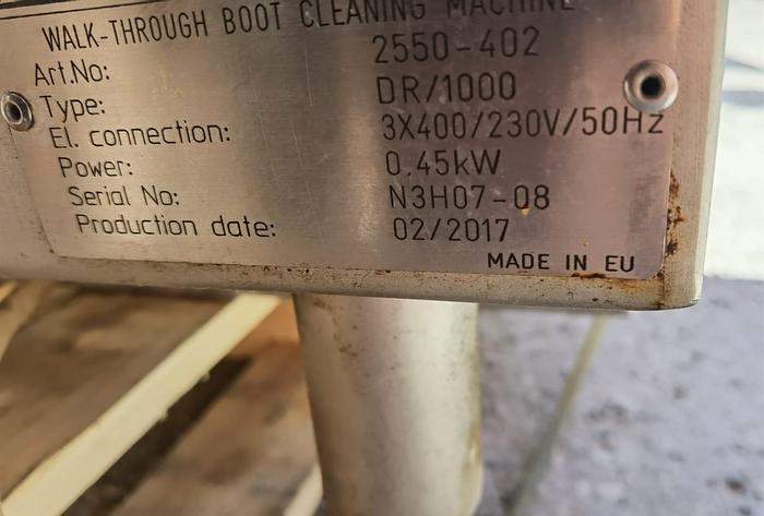 Used NIEROS WALK-THROUGH BOOT WASHER