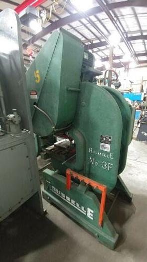 Used ROUSSELLE MODEL 3F 25 TON DEEP THROAT O.B.I. PUNCH PRESS W/ AIR CLUTCH DUAL PALM