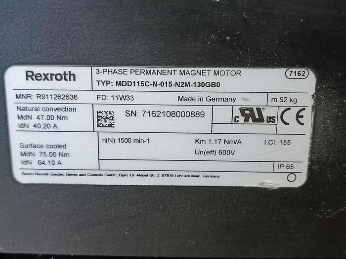 Sychronmotor mit Kugelgewindetrieb, MDD115C-N-015-N2M-130GB0, Rexroth, neuwertig