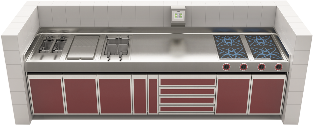 HEKO - 900 wall-mounted built-in kitchen unit