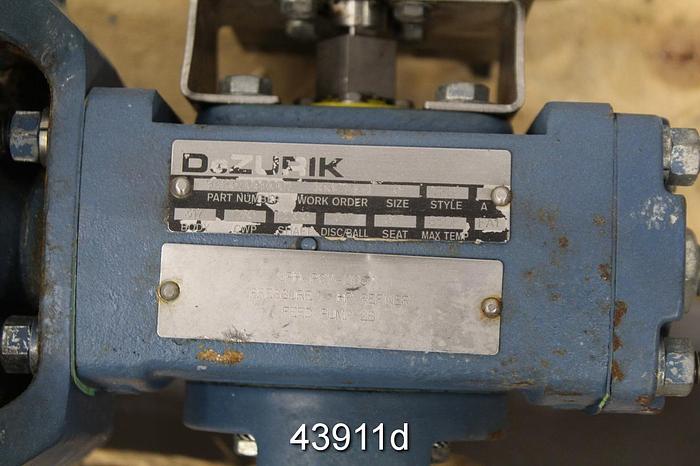 Used Dezurik 3" Air Operated V-Ball Valve, Stainless Steel Body #43911