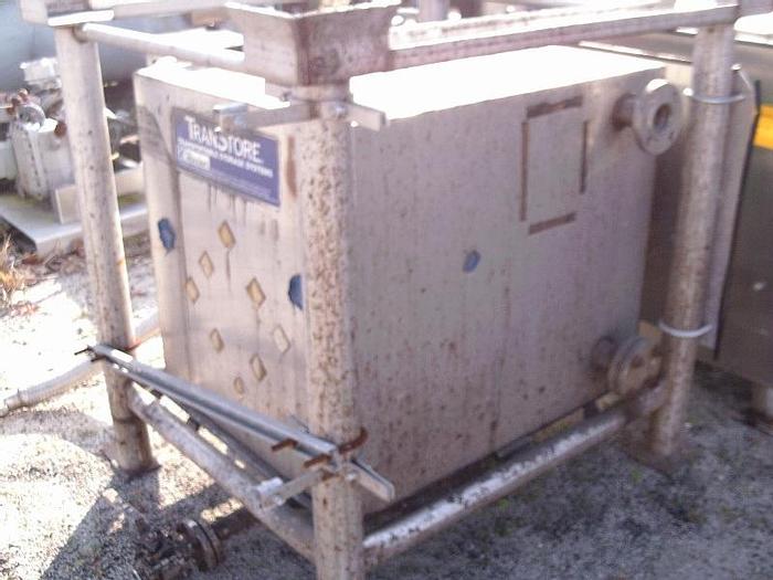 Used Used TranStore approximately 150 gallon stainless steel portable liquid tote