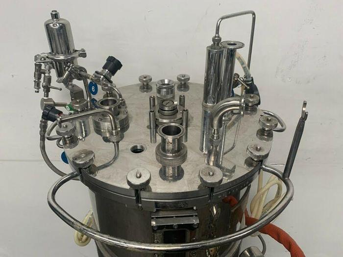 Used Biolafitte 63 Liter Stainless Steel Jacketed Bioreactor Max Work Pressure 2 Bar