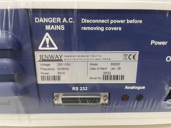 Jenway 6320D Visible Spectrophotometer 230/115V