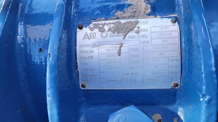 Used 2008 Stewart & Stevenson Nitrogen Pump Trailer