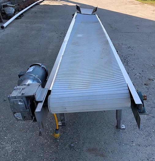 Used Conveyor, Belt, 18" x 152", S/st, Rubber Belt, 3/4 HP #S743789