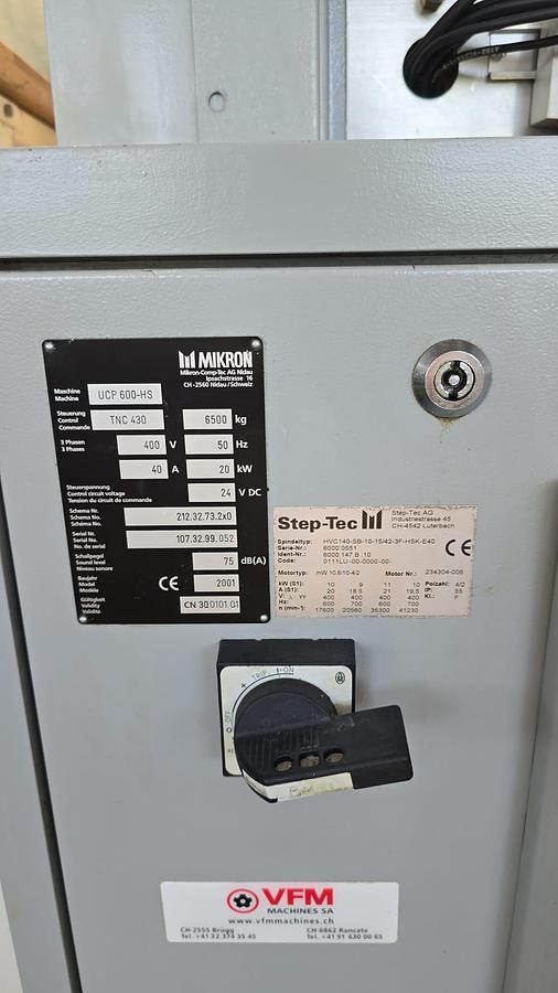 Used 2001 MIKRON UCP600HS