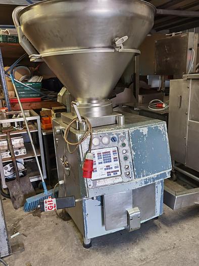 Used Handtmann VF100 vacuum filler with loader