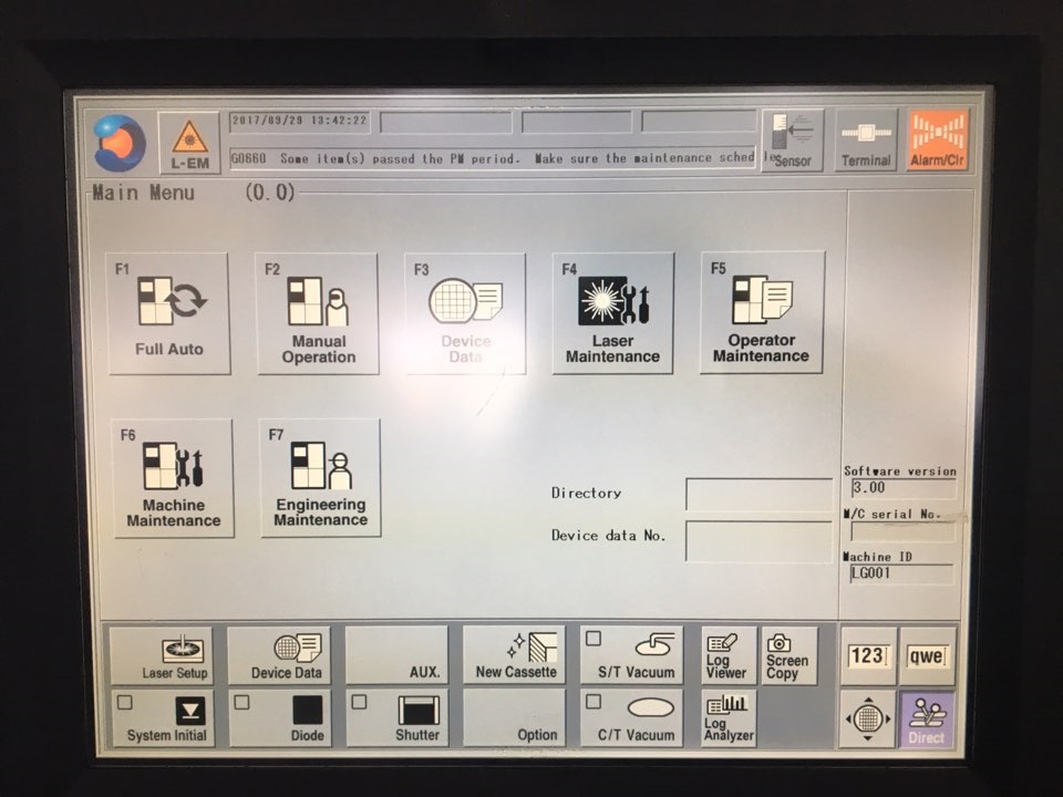 Used Disco DFL 7160 Laser Saw 12"