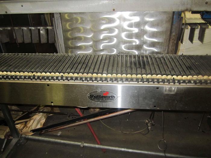 Used SHUTTLEWORTH STAINLESS STEEL CONVEYOR 105"L