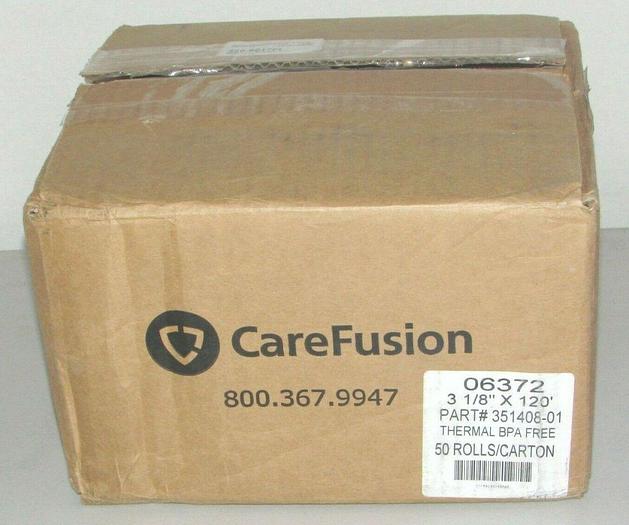 CAREFUSION Chart Paper; 3 1/8" x 120'; Part # 351408-01, 48 Rolls/Case