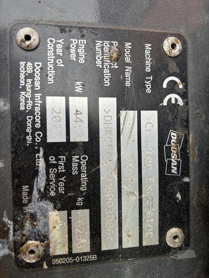 Used 2022 DOOSAN DX63-3
