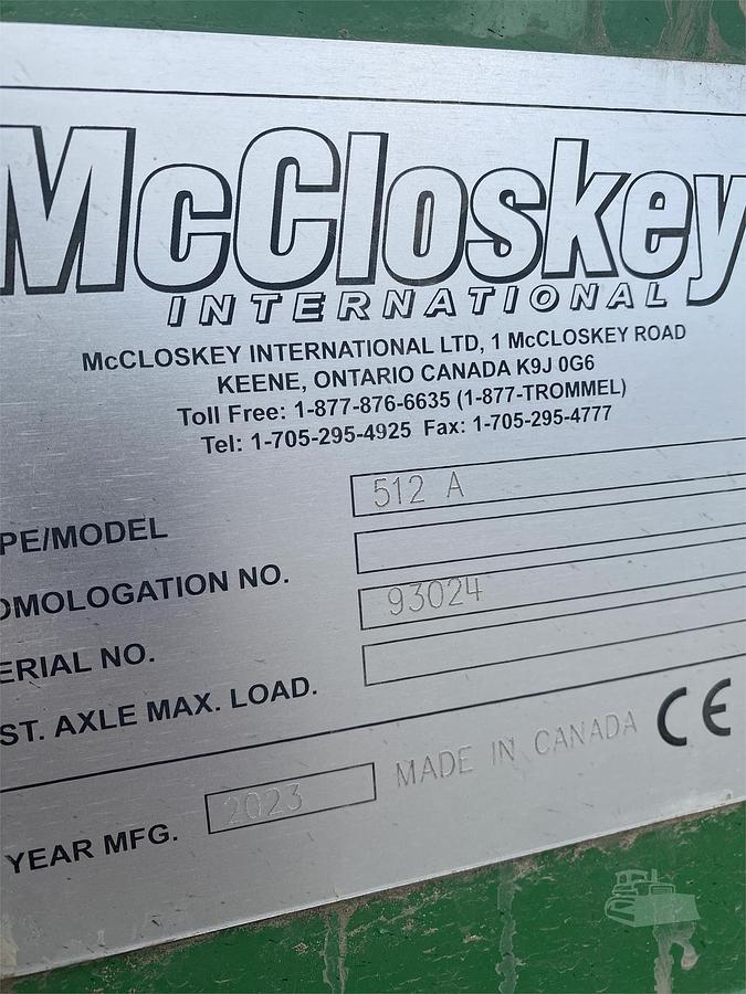 Used 2023 MCCLOSKEY 512A