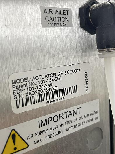 Used Branson S40 Rotary 2000X Ultrasonic Welder System 20:4.0 4000W New 2020 with 6 Position Camco Indexer