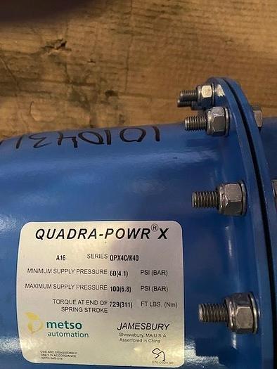 Used JAMESBURY QUADRA - POWR X A16 ACTUATOR W/ S/S VALVE