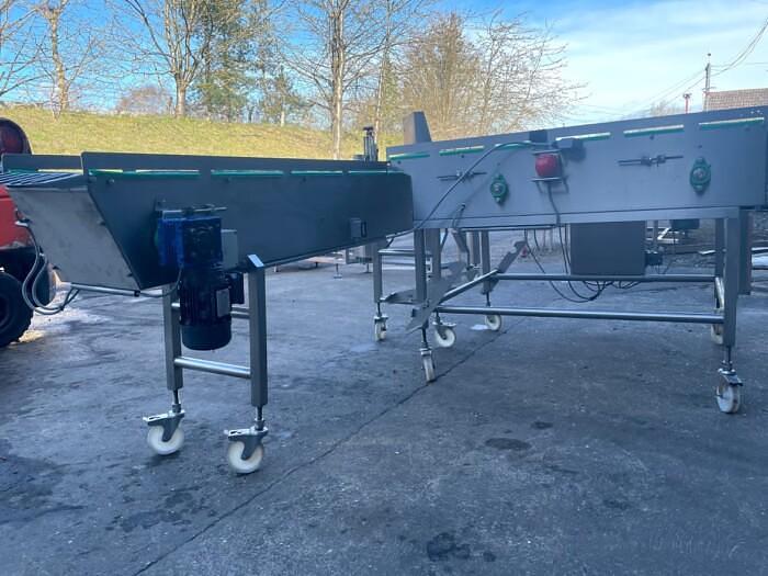 Used SPACING AND FILING CONVEYOR SYSTEM