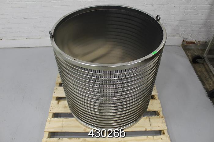 Unused Voith MSM 08/08 Stainless Steel Pressure Screen Basket, with .18mm (.007") Slots #43026