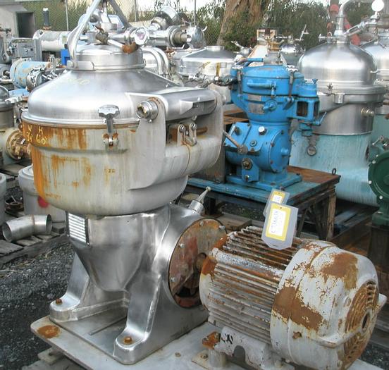 Used Centrifuge, Disc, Batch, Solid Wall, Alfa Laval, SRG-214, 20 #S736638