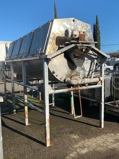 Used AK Robins 4' Diameter x 16' Long Hot Water Rotary Blancher