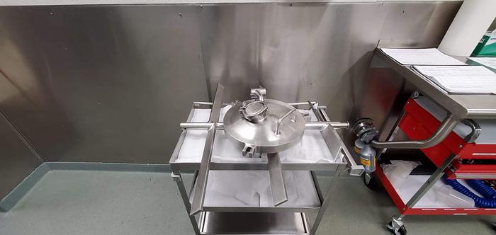 Used 150 GALLON LEE DOUBLE MOTION VACUUM KETTLE - S/S - JACKETED