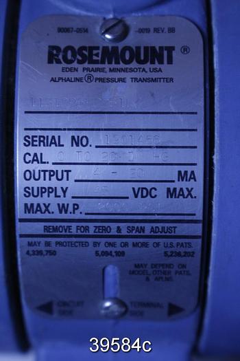 Used Rosemount 1151DP5E22E1L4 Pressure Differential Transmitter #39584