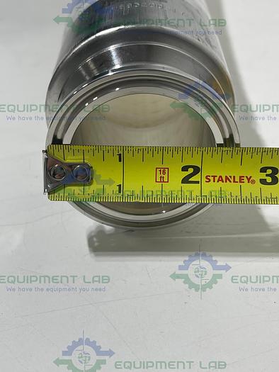 Used Sani-Tech  STHT-R-WR-2000 37" Silicone Hose w/ 2" Sanitary Fitting