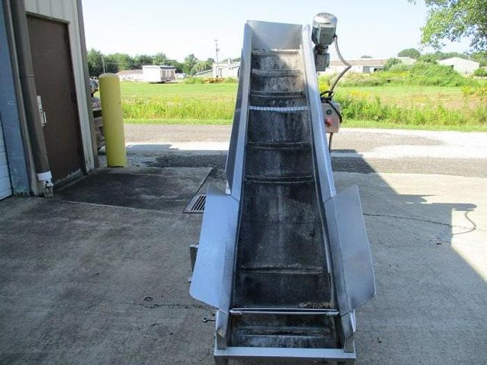 Used KSI Industries Cleated Incline Conveyor; 18"Wx8'L; Md#A2-273