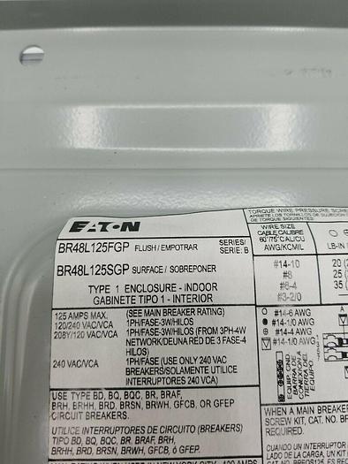 EATON CORPORATION BR48L125FGP, BR48L125SGP