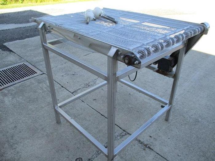 Used Conveyor; Wire Belt; 34"W x 4'L