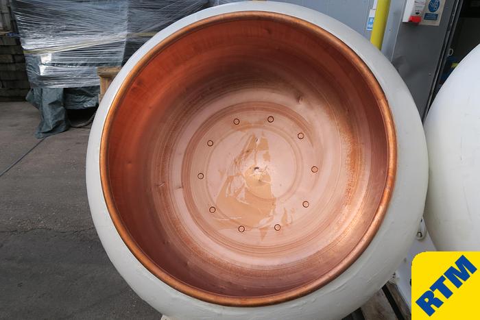 Used (8) Copper Coating Pans