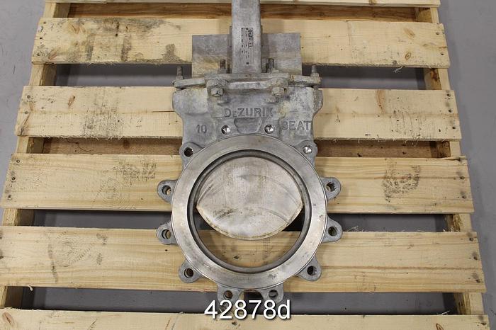 Used Dezurik 10" Hand Operated Knife Gate Valve #42878