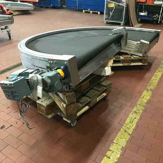 Gebraucht TRANSNORM Kurven Gurtförderer/ Förderband Kurve 180° 1600-105 helix