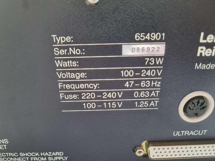 Used Leica Ultracut 702501 Ultramicrotome Microtome with anti vibration table