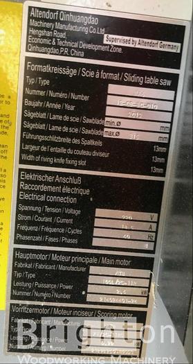 Used 2012 Altendorf WA6 8' Sliding Table Saw #BM2369