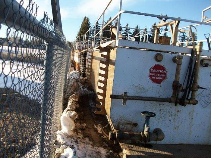 Used 20 m3 (120 bbl) Skid Mounted 2 Compartment Mud Tank