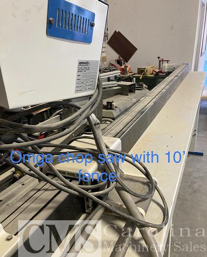 Used Omga Chop Saw with Infeed