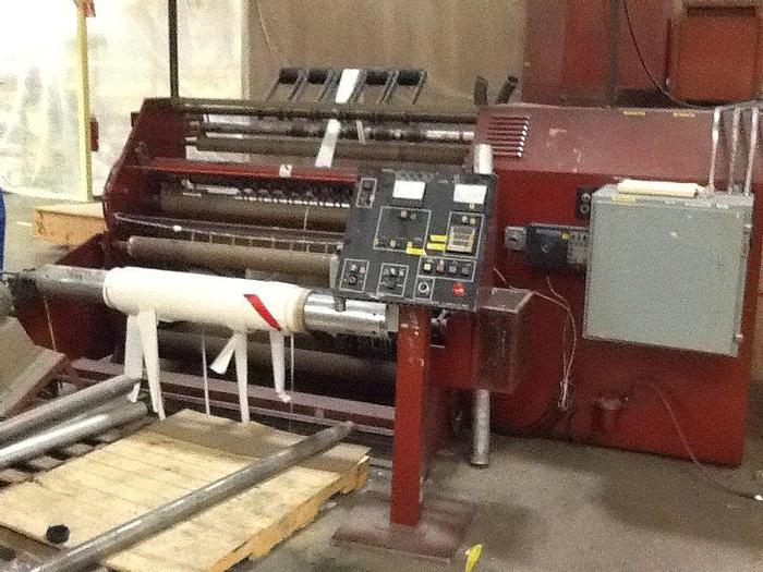 Used 62" DUSENBERY DUPLEX SLITTER REWINDER MDL. 10000