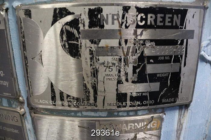 Used Black Clawson 12NP Pressure Screen #29361