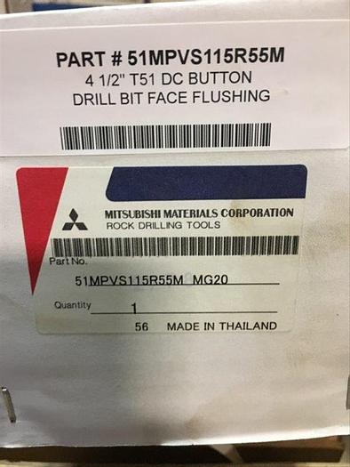 Mitsubishi 4-1/2" T51 Retract Bit - 51MPVS115R55M