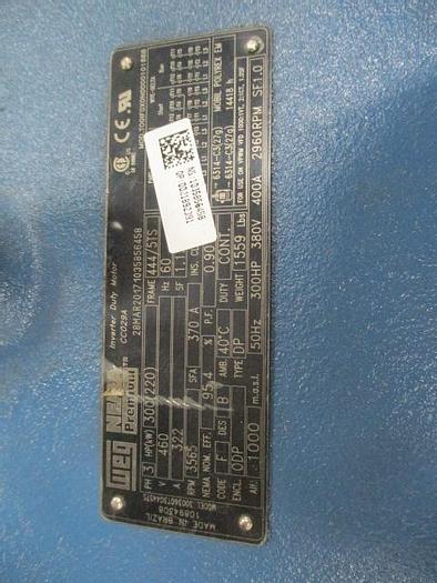 Used WEG Motor; 300HP