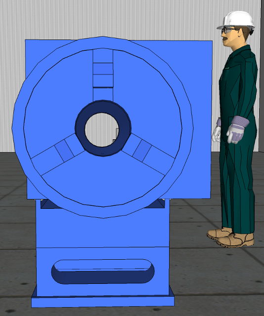 Used 38" x 24” Hollow Spindle “T” Type Lathe; 10” Spindle Hole; Dual 3 Jaw Chucks